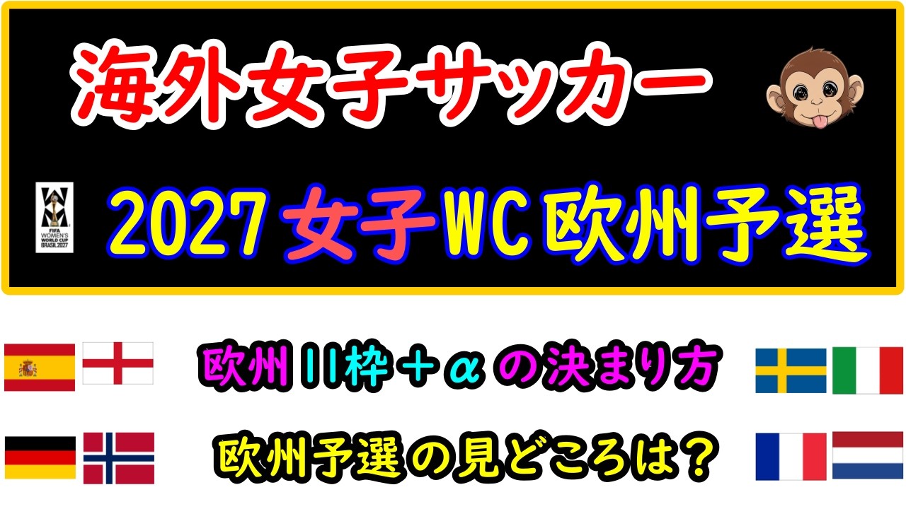 [女子サッカー]　2027年女子ワールドカップ　ヨーロッパ予選　ややこしいヨーロッパ予選をわかりやすく紹介