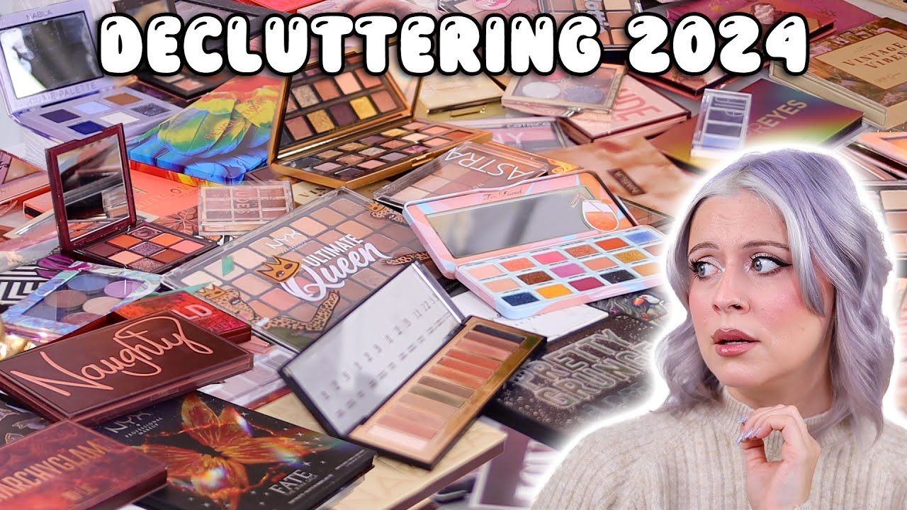 MEGA DECLUTTERING 2024 ep.3: palette occhi, matite, mascara, eyeliner, ciglia finte, sopracciglia