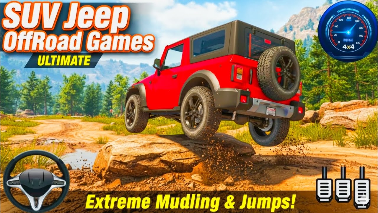 🚙 SUV Jeep OffRoad Games Ultimate | Crazy Mud Challenge & Realistic OffRoad Driving 2025!