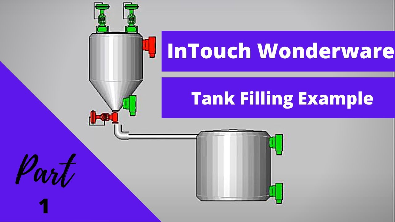 InTouch SCADA : Tank Filling Example 1 Tutorial for Beginner