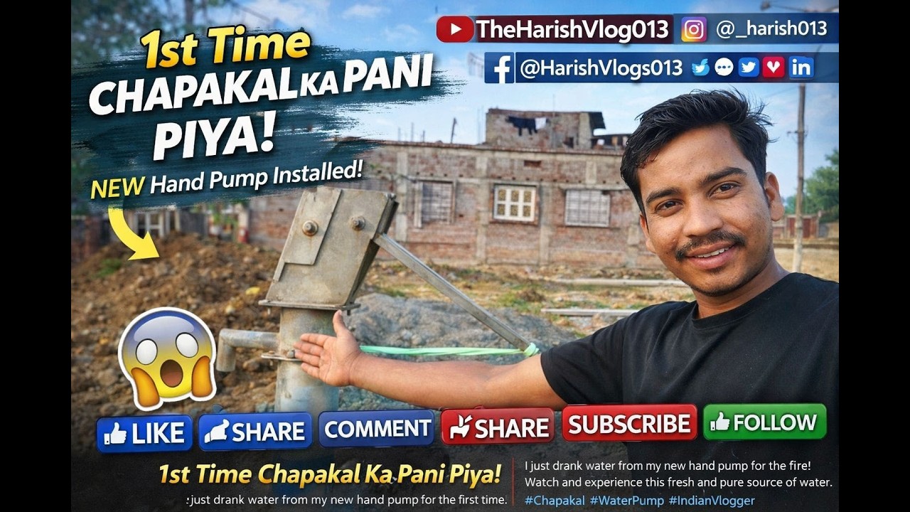 New Chapakal Se 1st Time Pani Piya 😱 | First Water From Our New Hand Pump | The Harish Vlog 013