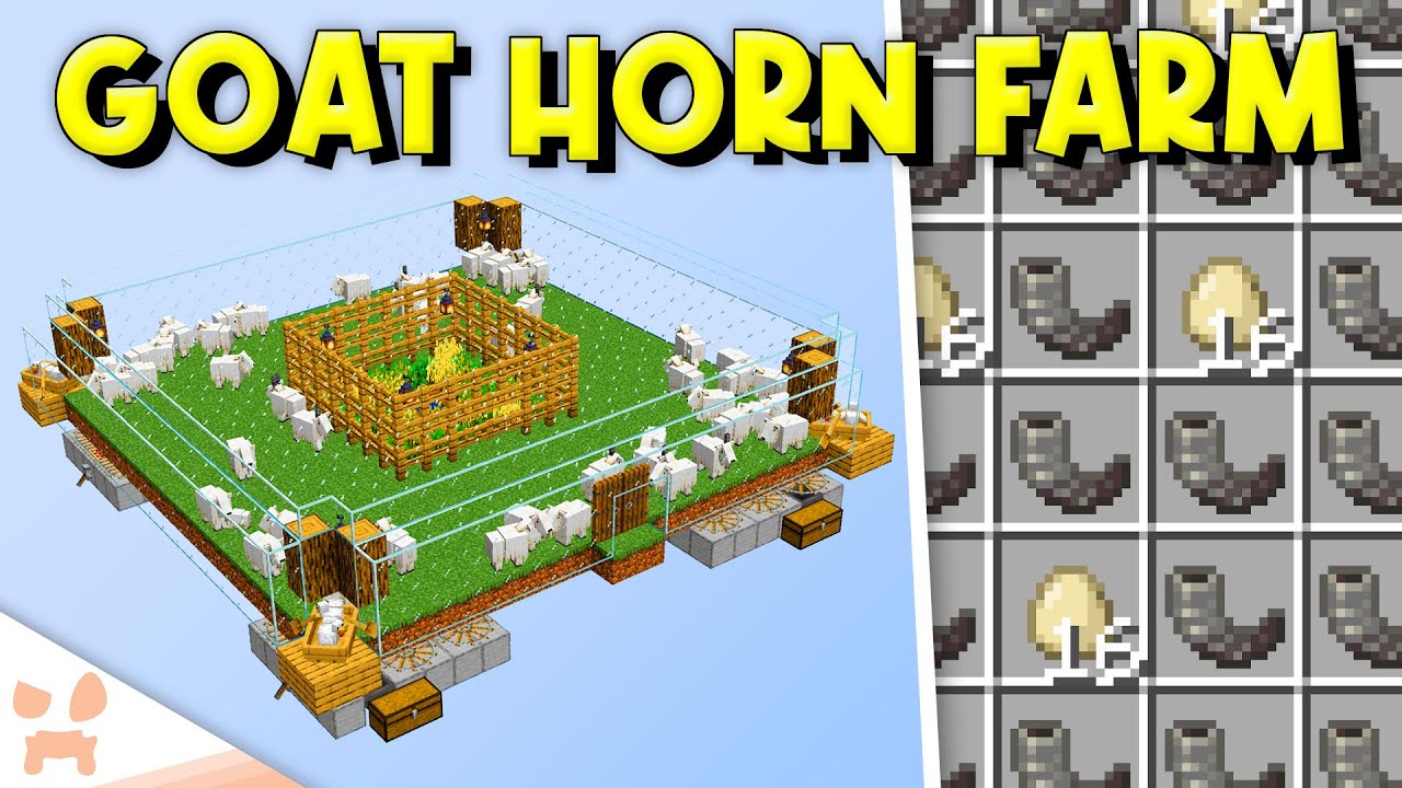 BEST MINECRAFT GOAT HORN FARM - Easy, Auto, Efficient, Bedrock + Java