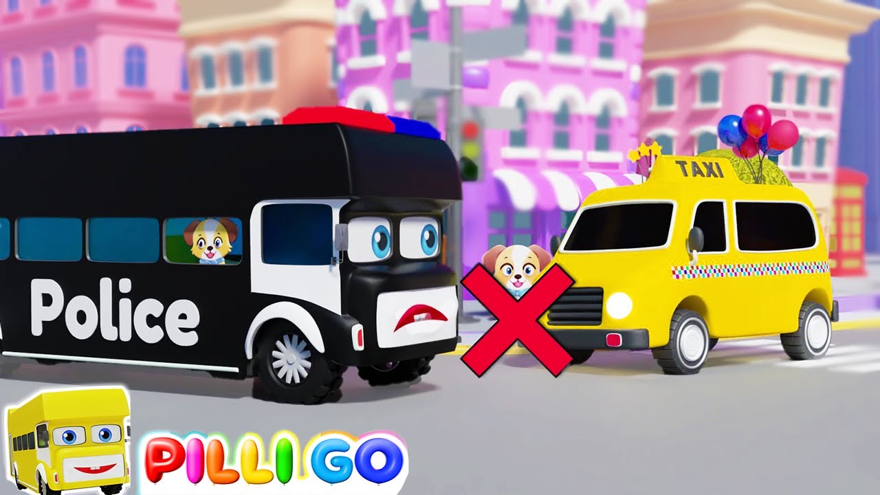 In The Bus Song | Learn about Vehicles | Solve fun Puzzles | Nursery Rhymes & Kids Songs | Pilli Go