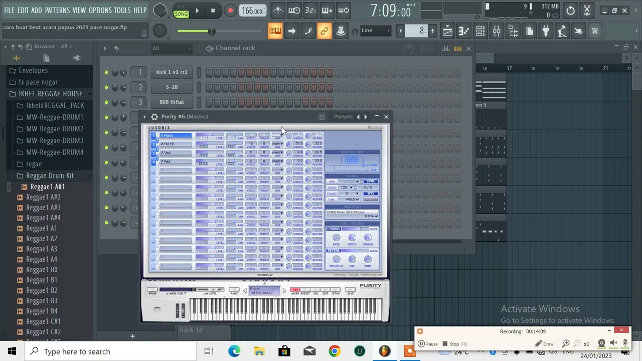 CARA MEMBUAT BEAT REGGAE SIMPLE PAPUA TERBARU 2023 [Pace Nogar] Project new