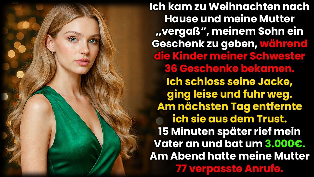 Zu Weihnachten bekamen ihre Kinder 36 Geschenke – mein Sohn 0. Ich ging einfach…