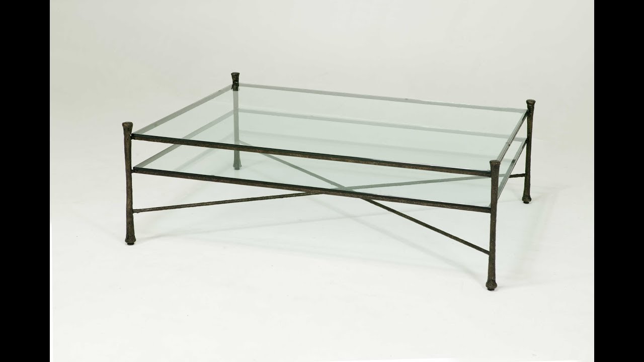 Rectangle Cocktail Table with Glass Top