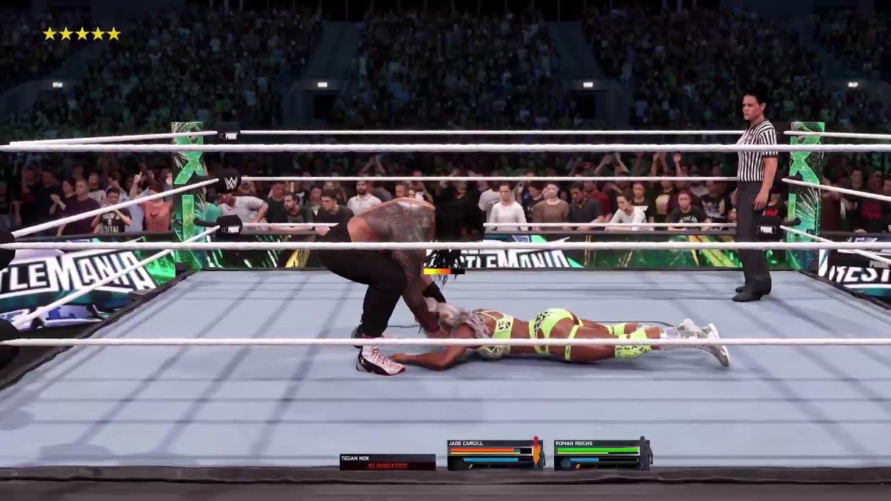 30 man Royal Rumble match.