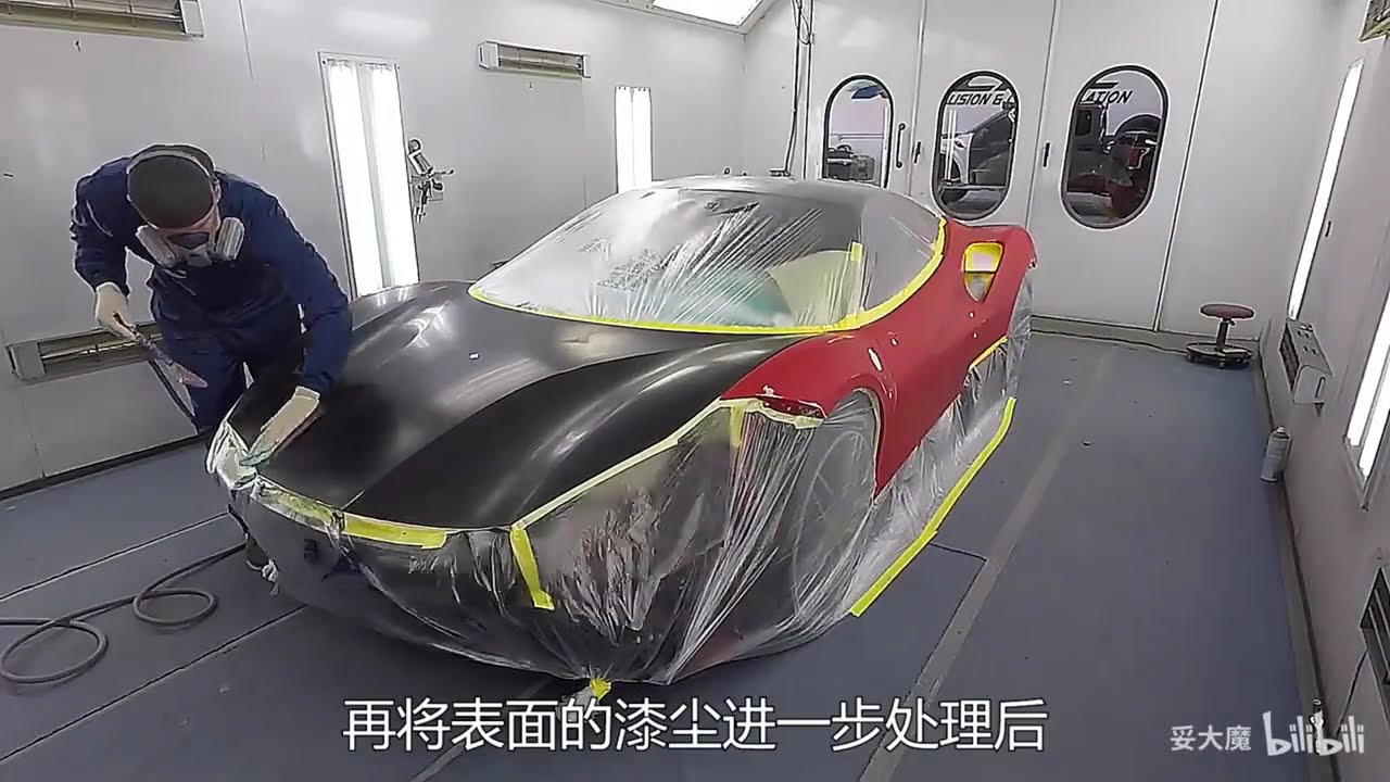 【法拉利488 合集】外国小哥花10万买下车头撞毁的法拉利488，居然给修好了，简直捡了个大漏！