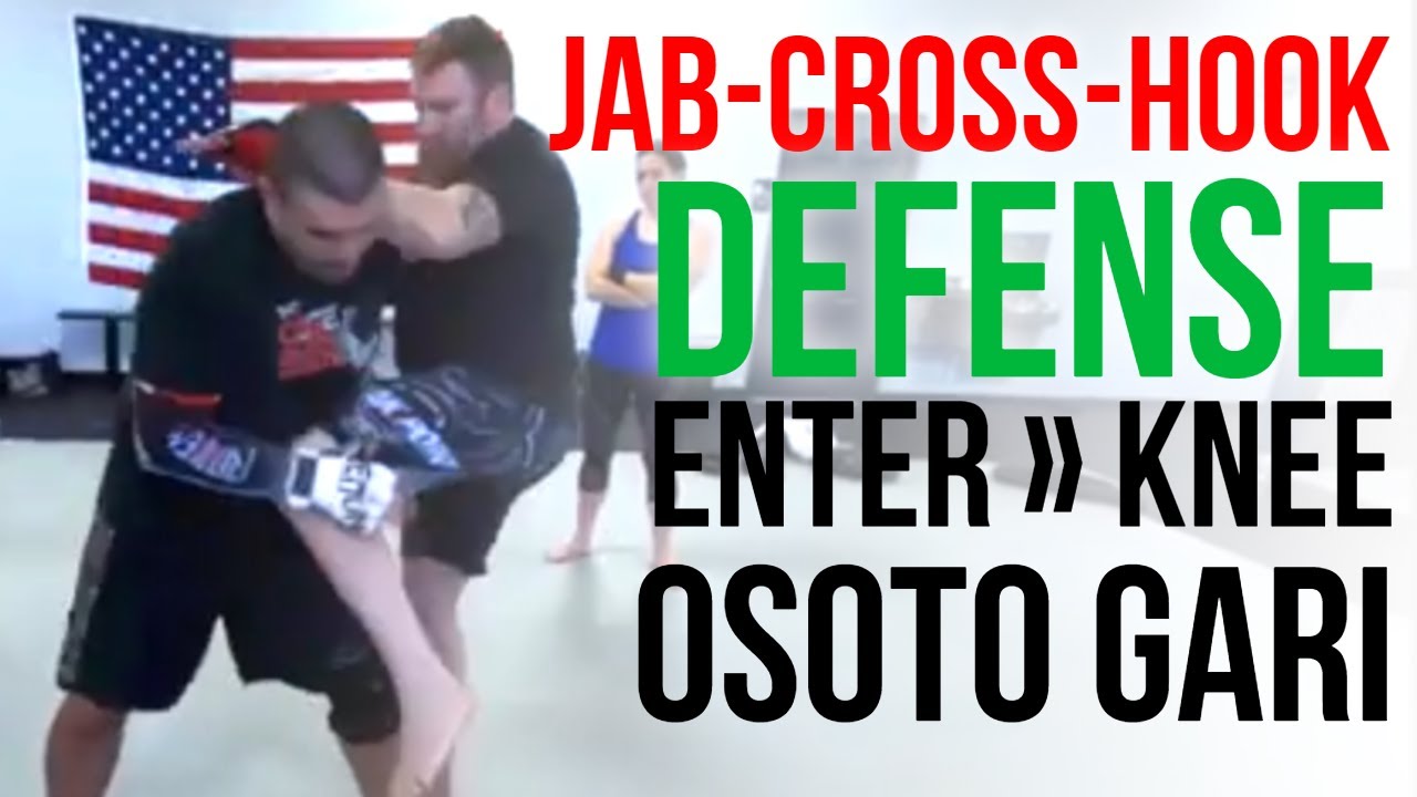 How To Defend Jab Cross Hook With Counter Strikes & Osoto Gari Takedown [TRITAC-Jitsu Flow]