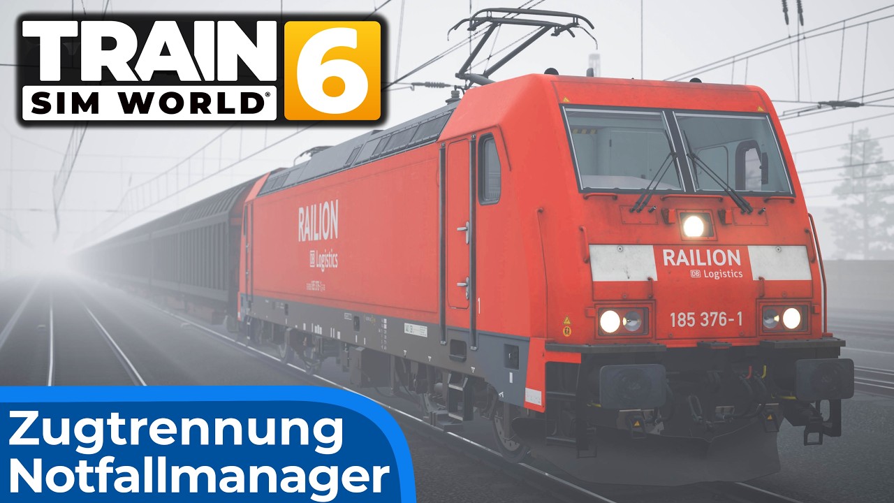 Zugtrennung auf freier Strecke! | TRAIN SIM WORLD 6 | Güterzug im Nebel – BR 185 | Röderau - Coswig