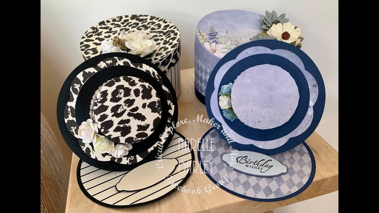 Hat easel card and box assembly