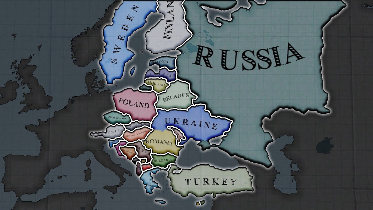 Eastern Europe Battle Royale Modern Day  - Hoi4 Timelapse