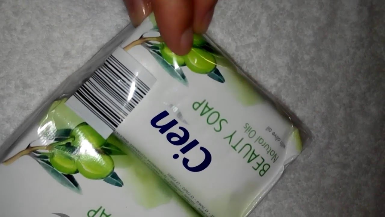ASMR crinkling sound,touching soap packages
