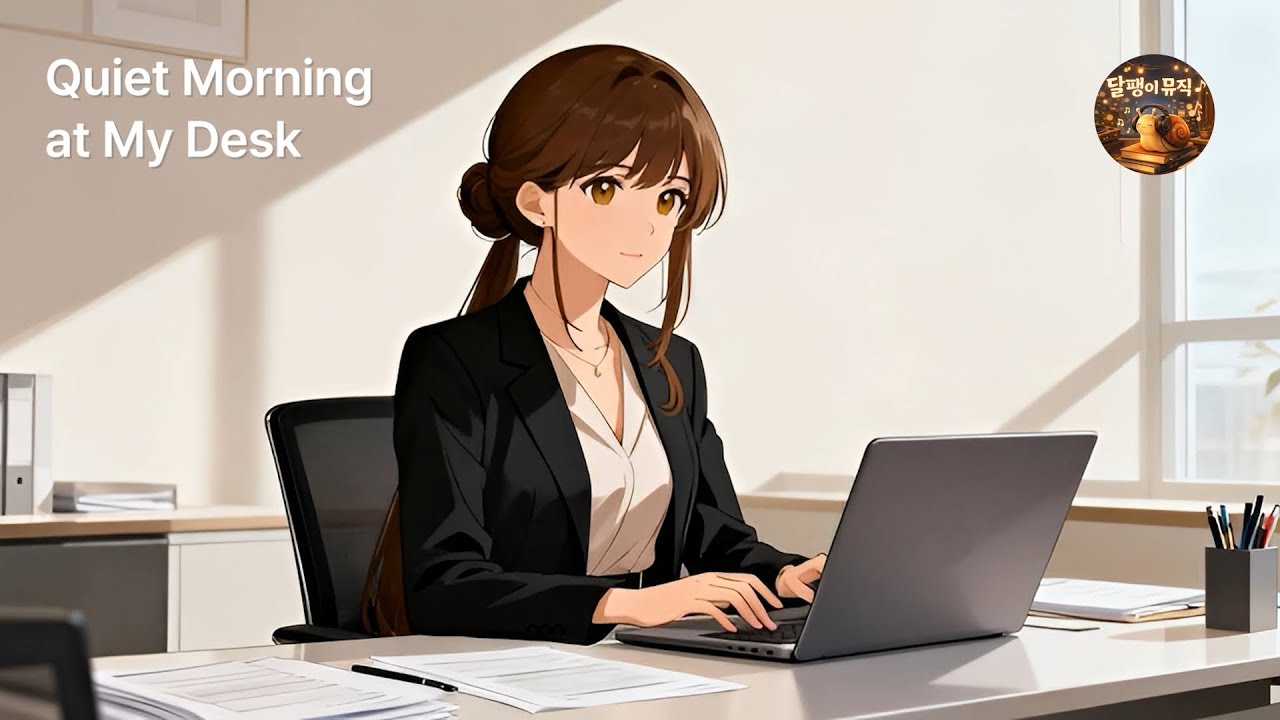 🎵 Quiet Morning at My Desk | 아침 책상 위 흐르는 감성 음악 | 조용히 시작하는 행복한 하루 | 그냥 틀어놓는 카페 음악