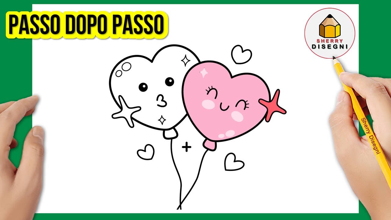 Come Disegnare un Biglietto di San Valentino ❤️ | Disegno Facile Passo dopo Passo