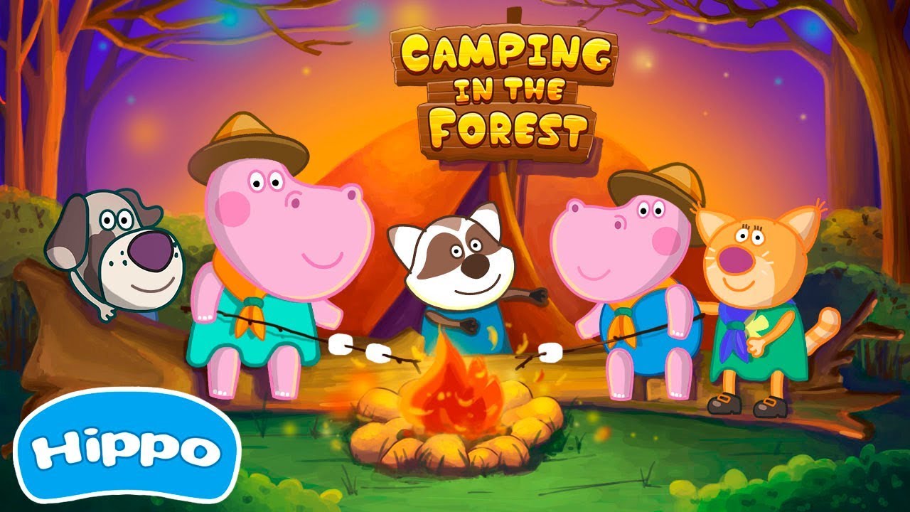 Hippo 🌼 Scouts 🌼 Camping en el bosque 🌼 Juego de dibujos animados para los niños
