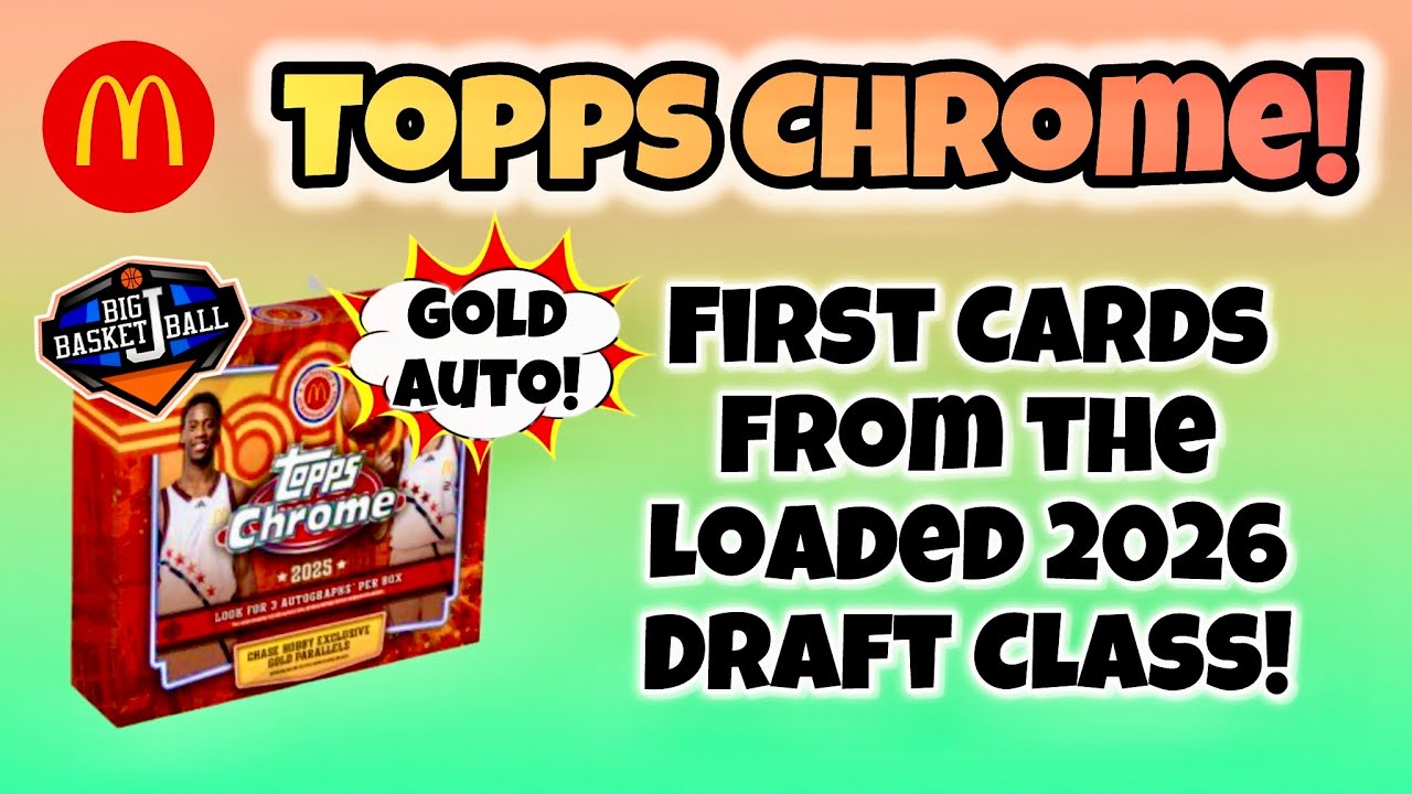 *ПЕРВЫЙ ВЗГЛЯД!* Распаковка коллекционной коробки Topps Chrome McDonald’s All-American 2025 года!...