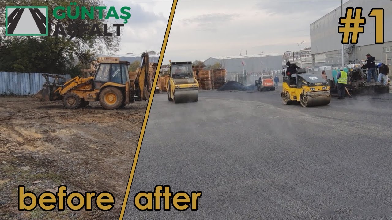 BİNDER ASFALT SERİMİ - ASFALT SERİMİ NASIL YAPILIR? #1