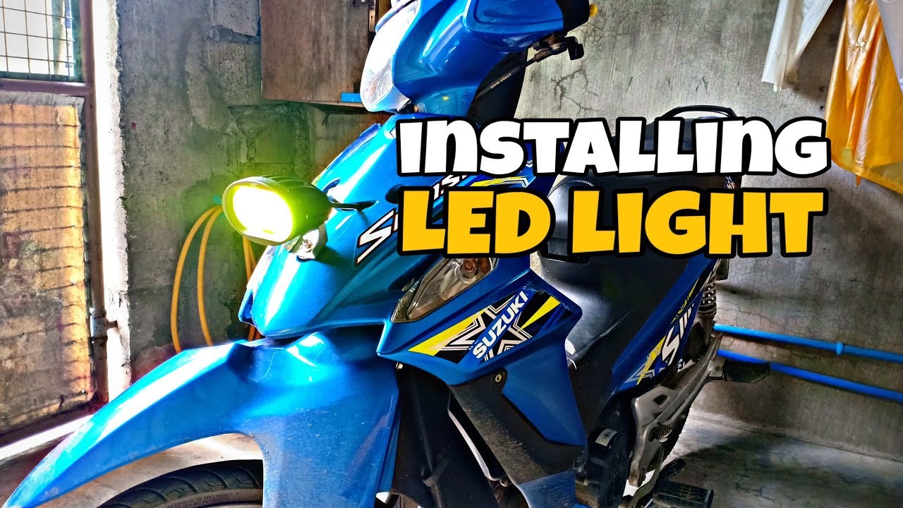 Paano mag install ng led light sa motor | suzuki smash115