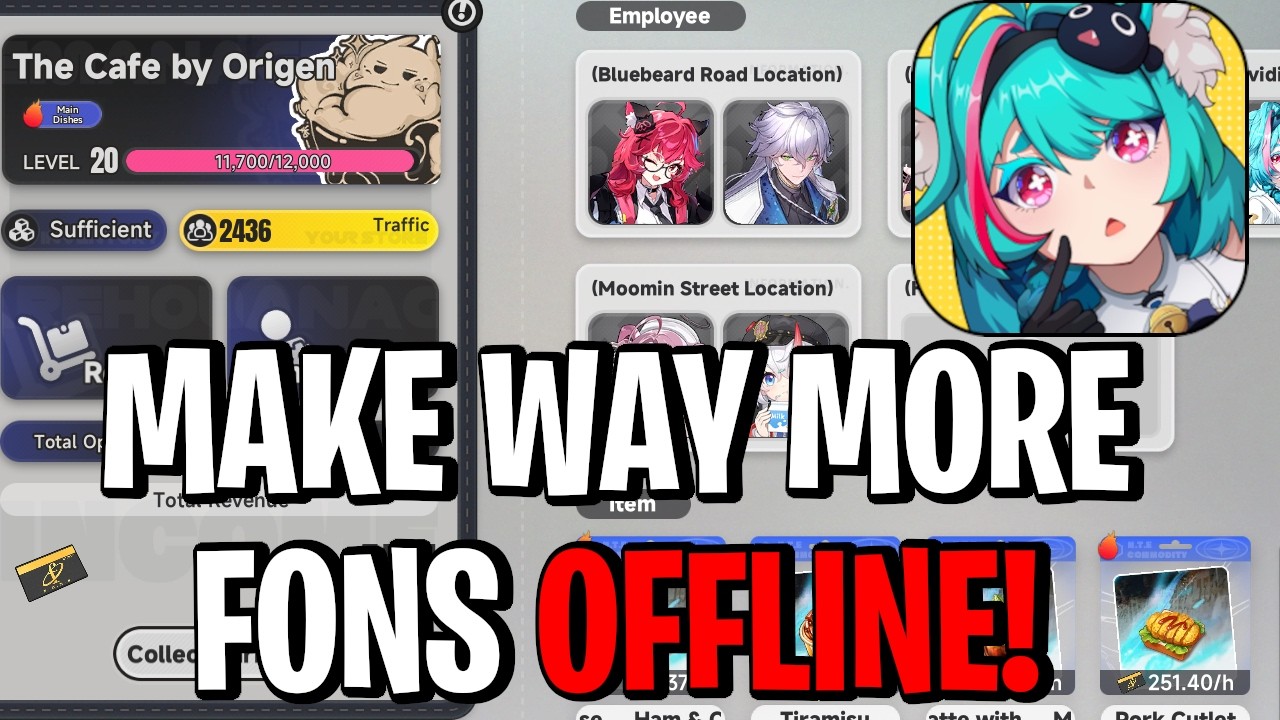 Beginner Cafe Guide! Make WAY MORE FONS OFFLINE! [Neverness To Everness]