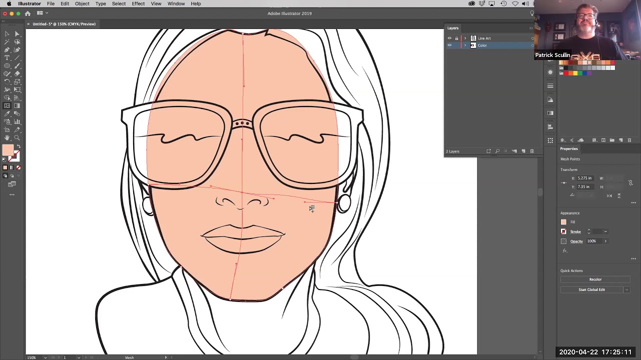 How to Use the Mesh Tool for a Portrait in Adobe Illustrator