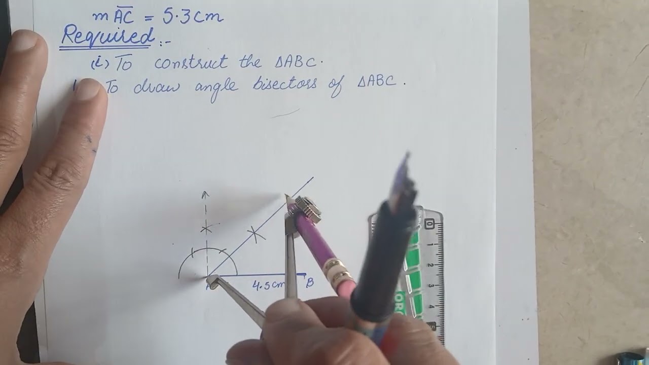 Class 9 math ex 11. 1 Q 3 part i angle bisectors