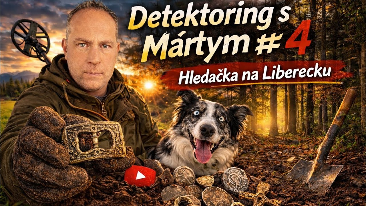 Detektoring s Mártym #4 - hledačka na Liberecku  - lesa louka - mince a přezka