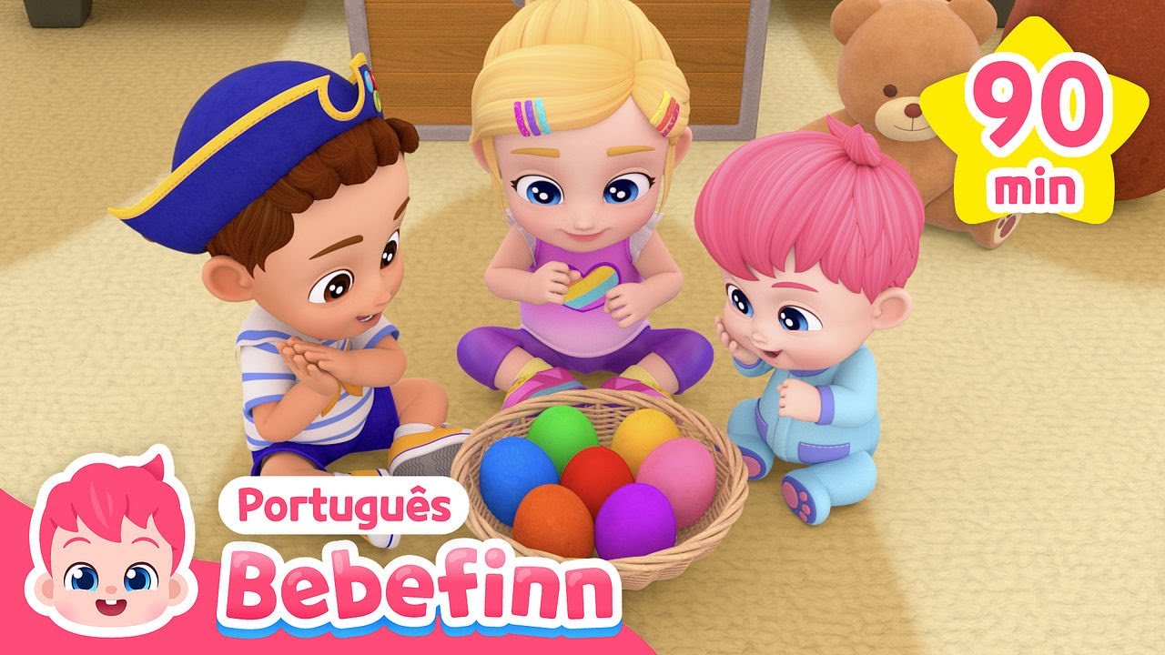 Feliz P&aacute;scoa com Bebefinn❤️ | Ovos Coloridos | +Compila&ccedil;&atilde;o | Bebefinn em Portugu&ecirc;s -Can&ccedil;&otilde;es Infantis