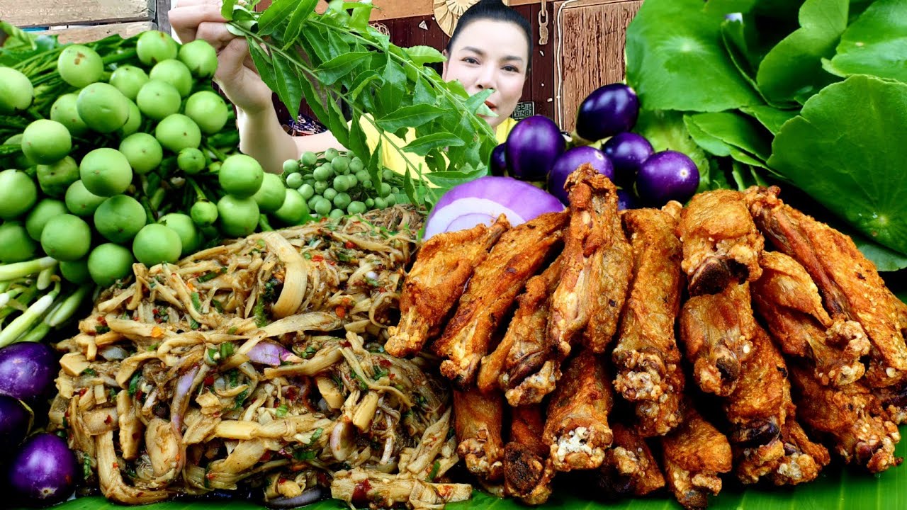 เเซ่บตามฤดูกาลซุปหน่อไม้ไร่ปีกไก่ทอดข้าวเหนียวฮ้อนๆเเกล้มผักบ้านๆเป็นสวน|ส้มซ่าพาเเซ่บ 16กันยายน2025