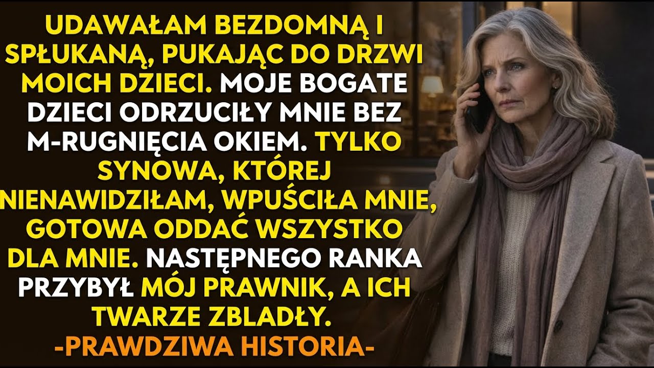 JEJ PRAWDZIWA HISTORIA 👵💔Udawałam bezdomną i biedną. Tylko znienawidzona synowa otworzyła drzwi.