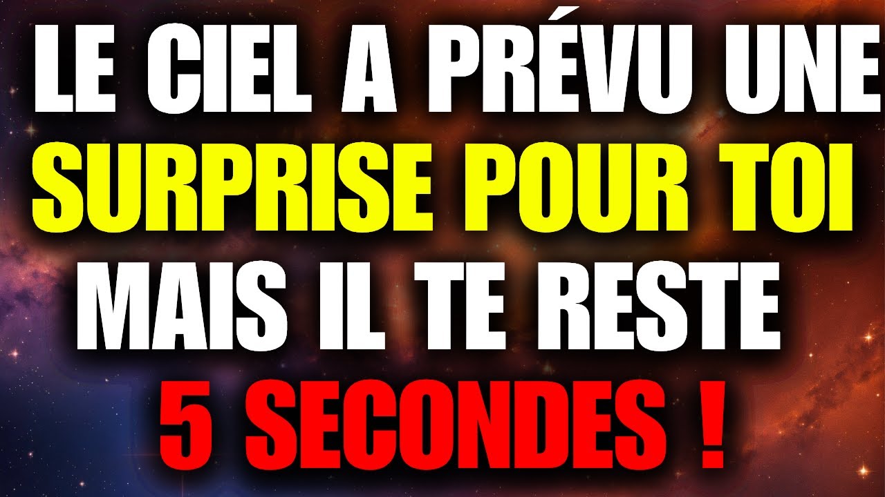 DIEU DIT : DANS UNE HEURE, VOUS VERREZ QUELQUE CHOSE DE CHOQUANT ⚠️ NE PAS IGNORER CE SIGNE !