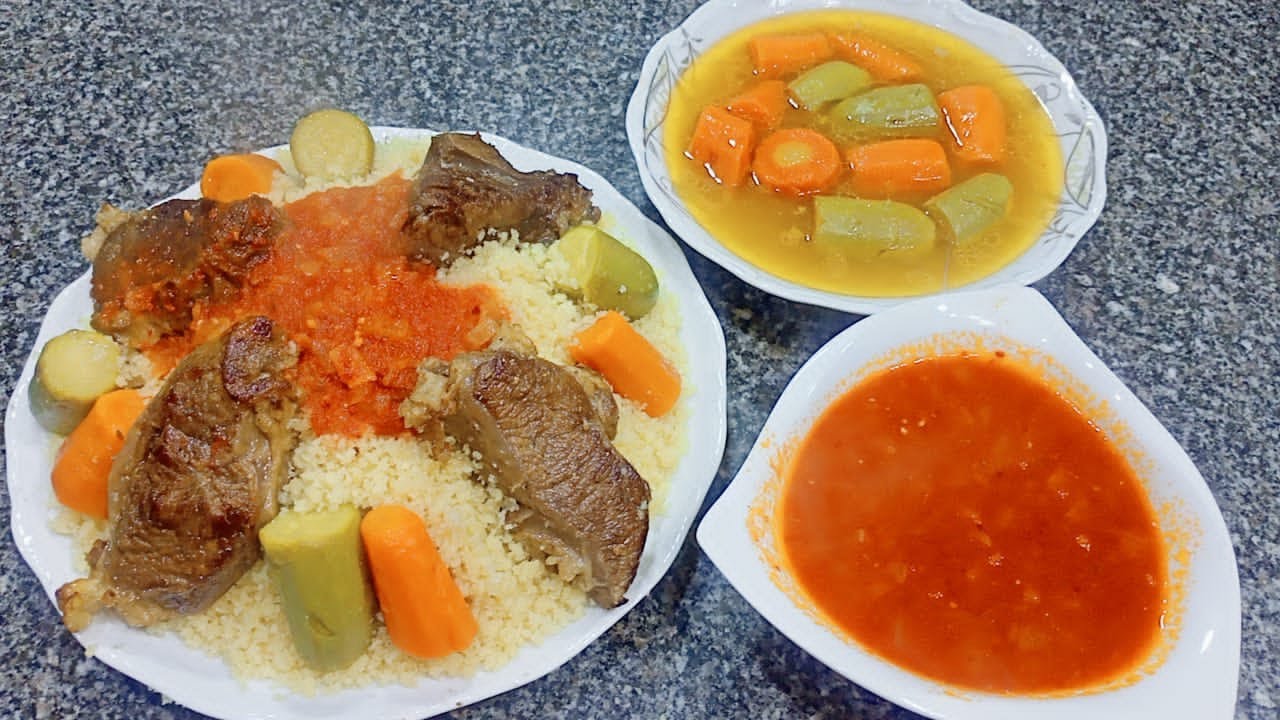 طريقة الكسكسي البيتي الأصلي بالسمنة البلدي