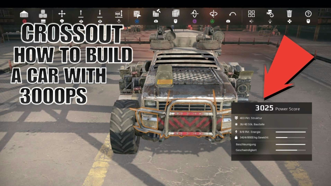 CROSSOUT-HOW TO BUILD A CAR WITH 3000PS (PS4)