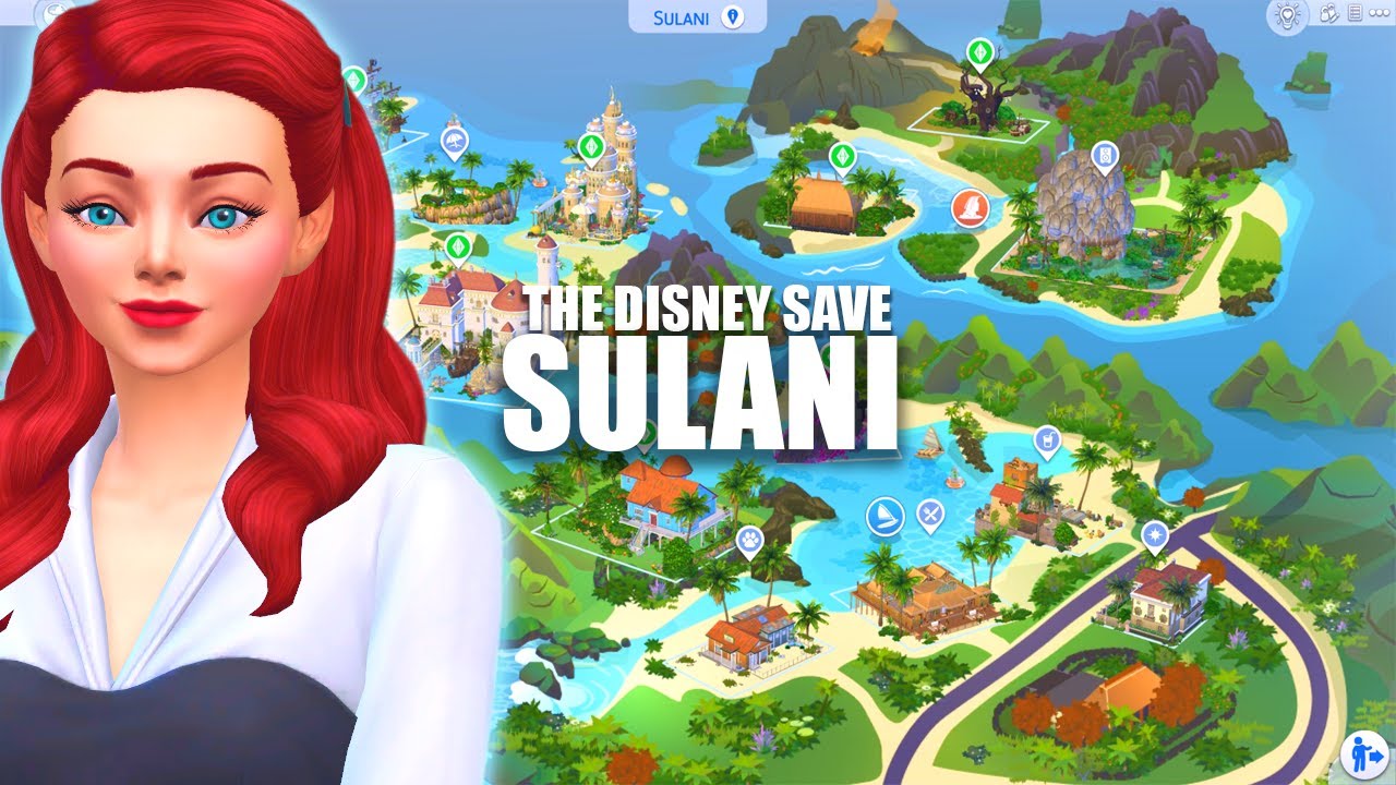 I made a Disney Version of The Sims 4! | Sulani Tour | The Disney Save