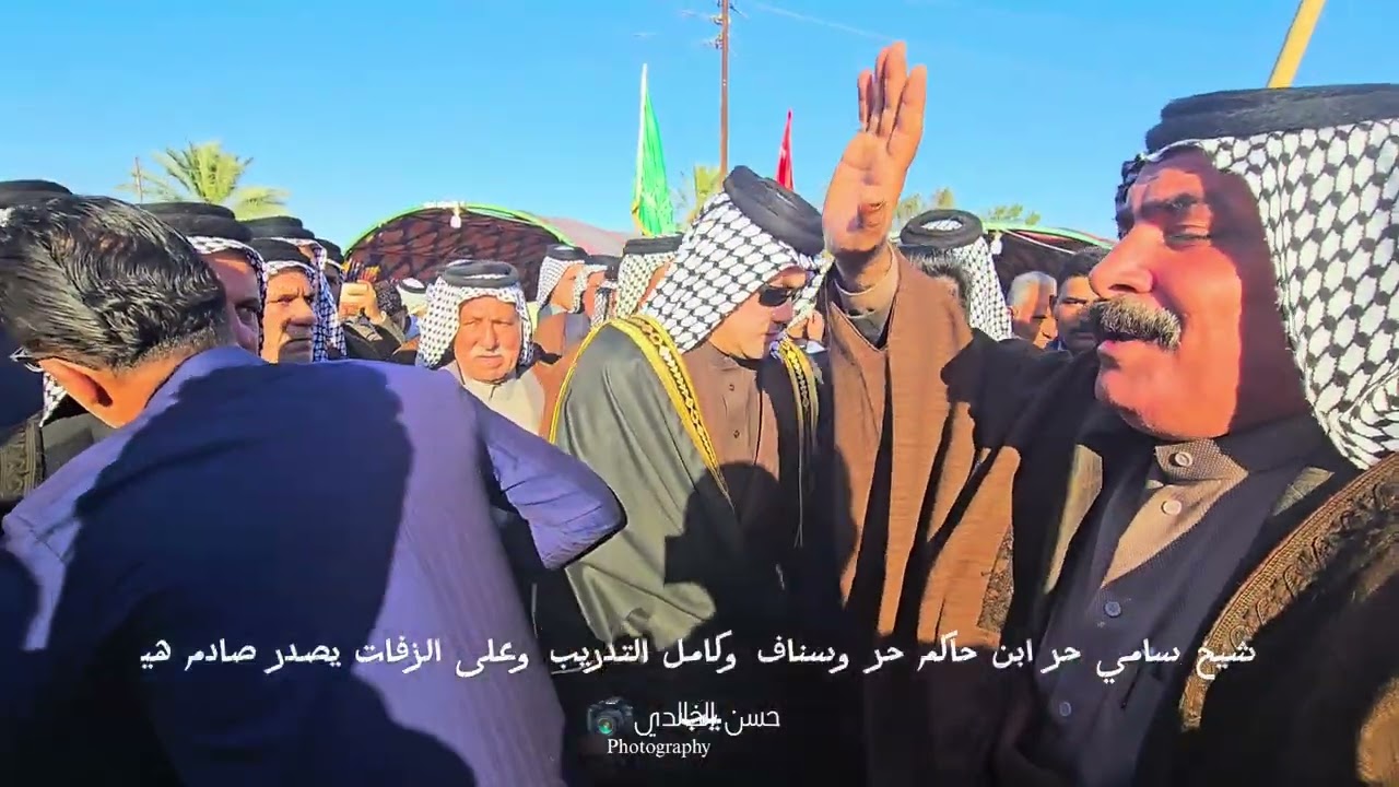 عراضة عشيرة ال نصر بقيادة الشيخ الدكتور اسامة ال حاكم في فاتحة الشيخ اركان ال نذير النبهاني 
