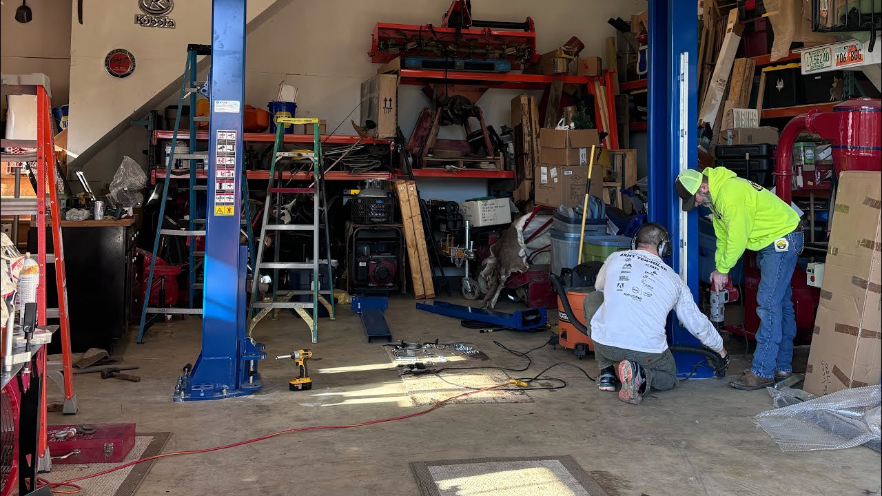 Installing 10,000lb atlas car lift