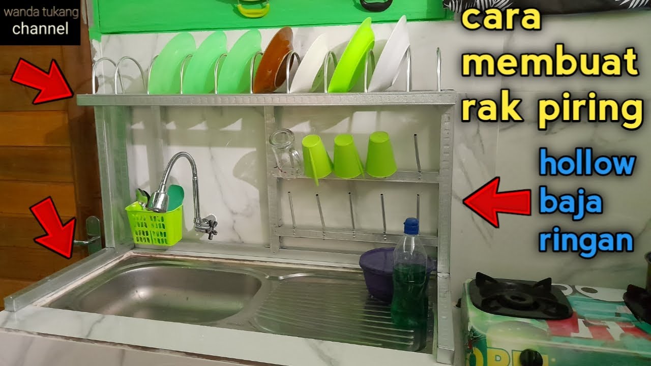 Cara membuat rak piring dari hollow baja ringan, bikin dapur jadi bersih dan rapi