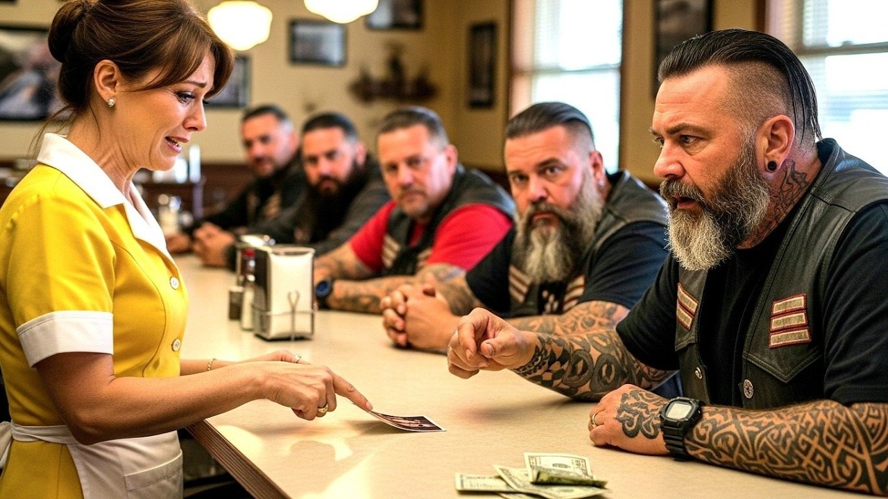 A Struggling Waitress Slipped a Biker a Photo With His Change… By Nightfall, His Entire Club Had Mad