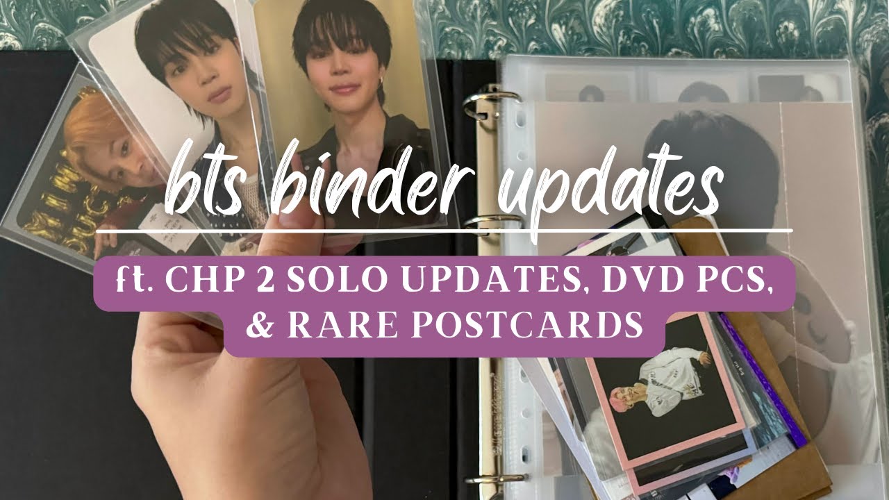 BTS Photocard Binder Update: bts chapter 2 solo updates, ot7 dvd cards, and rare postcards