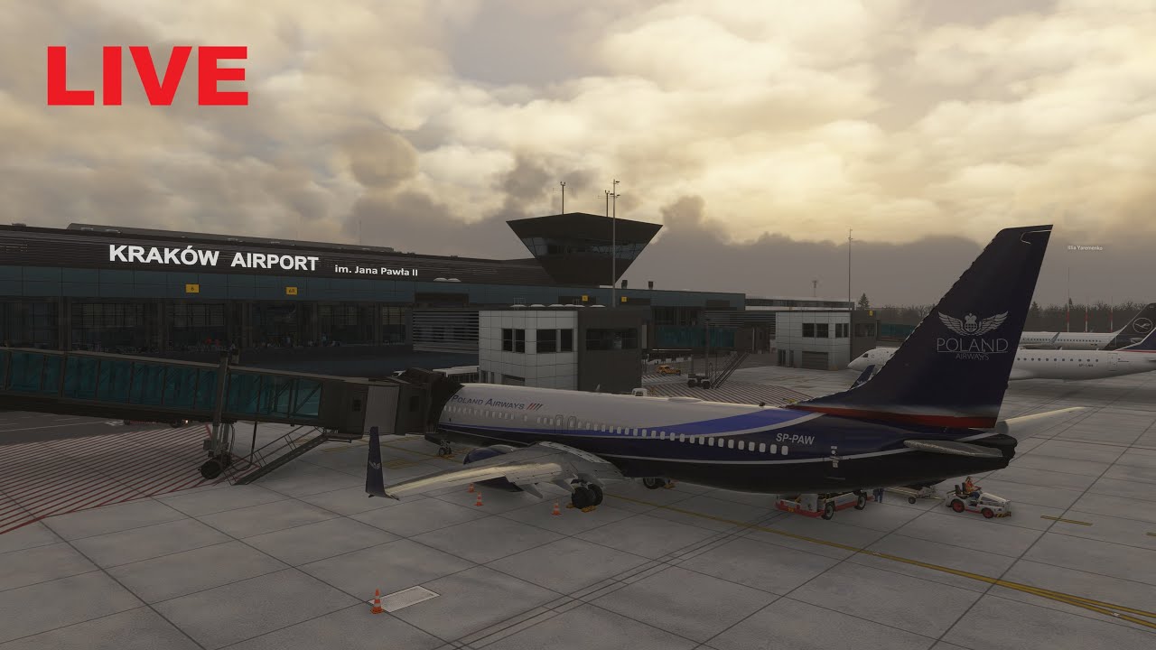 BeyondATC  B737 4K LIVE / EPKK Kraków - EICK Cork
