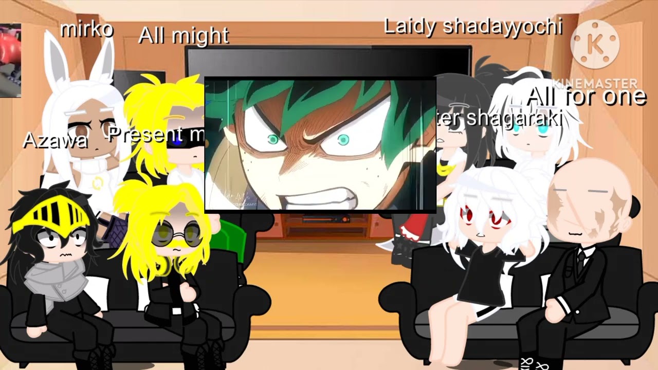 some pro hero and shigi and all for one react to finish line!