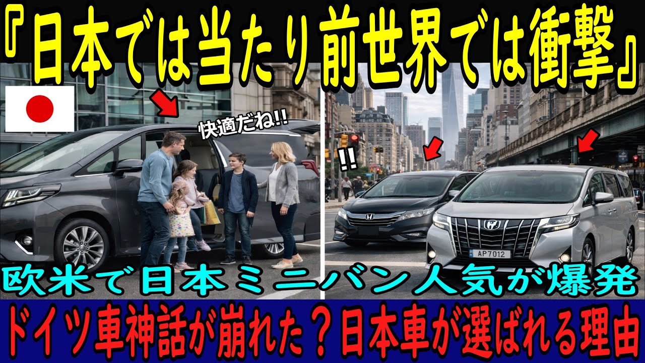 【海外の反応】日本のミニバン人気が止まらない…ロンドンでトヨタ・日産がベンツ高級車より選ばれる理由とは⁉