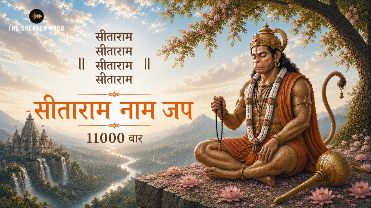Sitaram Naam Jap - 11,000 Times with Counter | Sitaram Chanting with Hanuman Ji | The Creator Room
