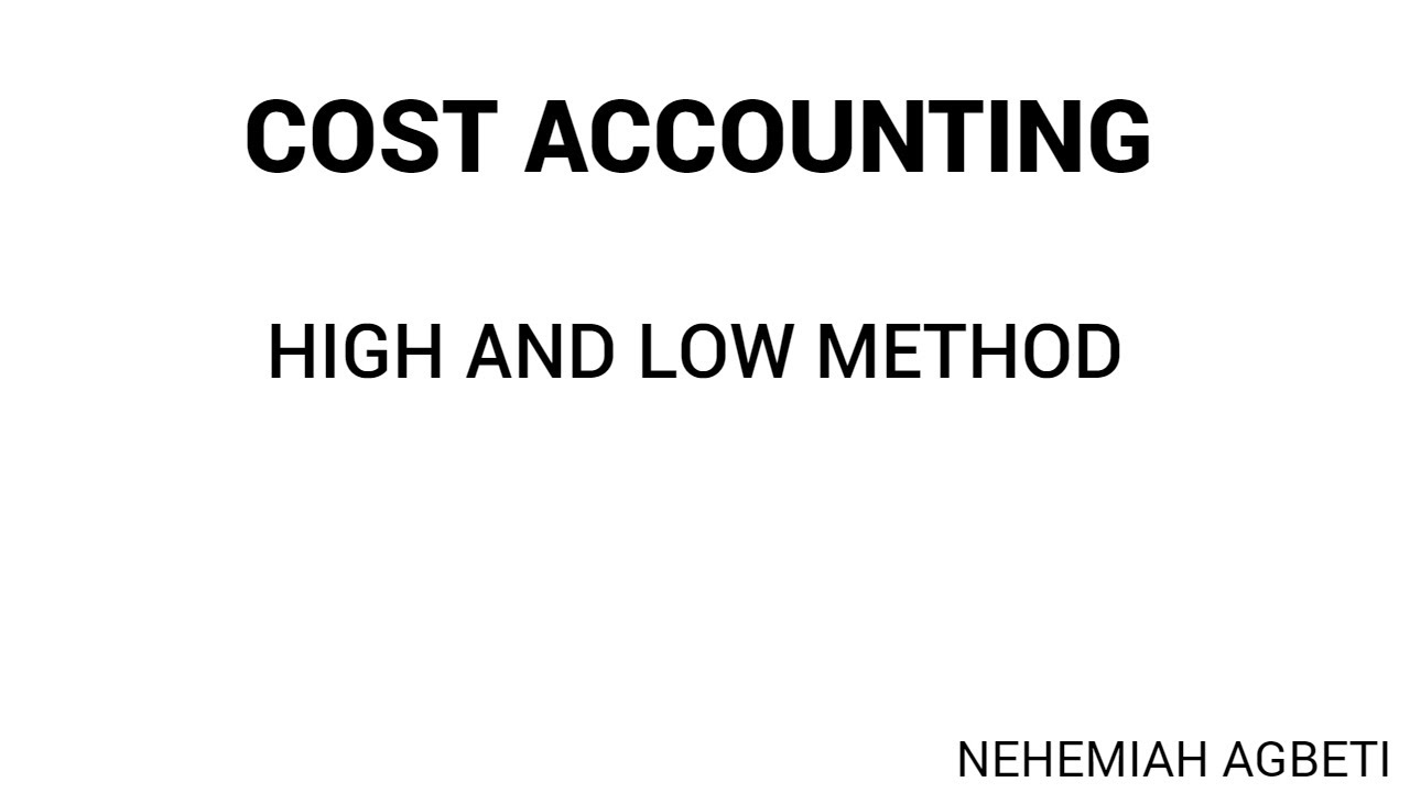 COST ACCOUNTING | HIGH AND LOW METHOD| #costaccounting  #costaccountancy  #maths #accounting