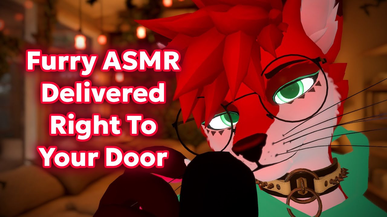 Furry ASMR Delivered right to your door 💚📦 | Mouth sounds, unintelligible whispering, mic scratching