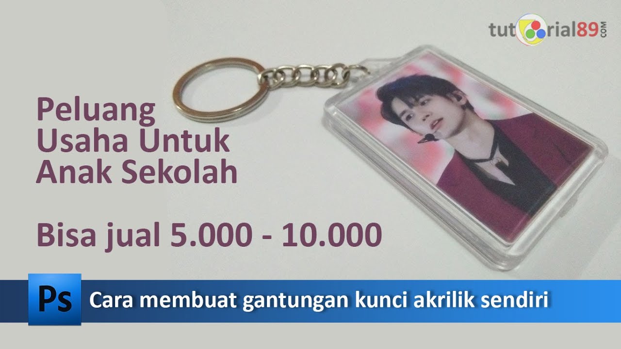 Cara membuat gantungan kunci (ganci) akrilik sendiri tanpa mesin tutorial89 #ideusaha