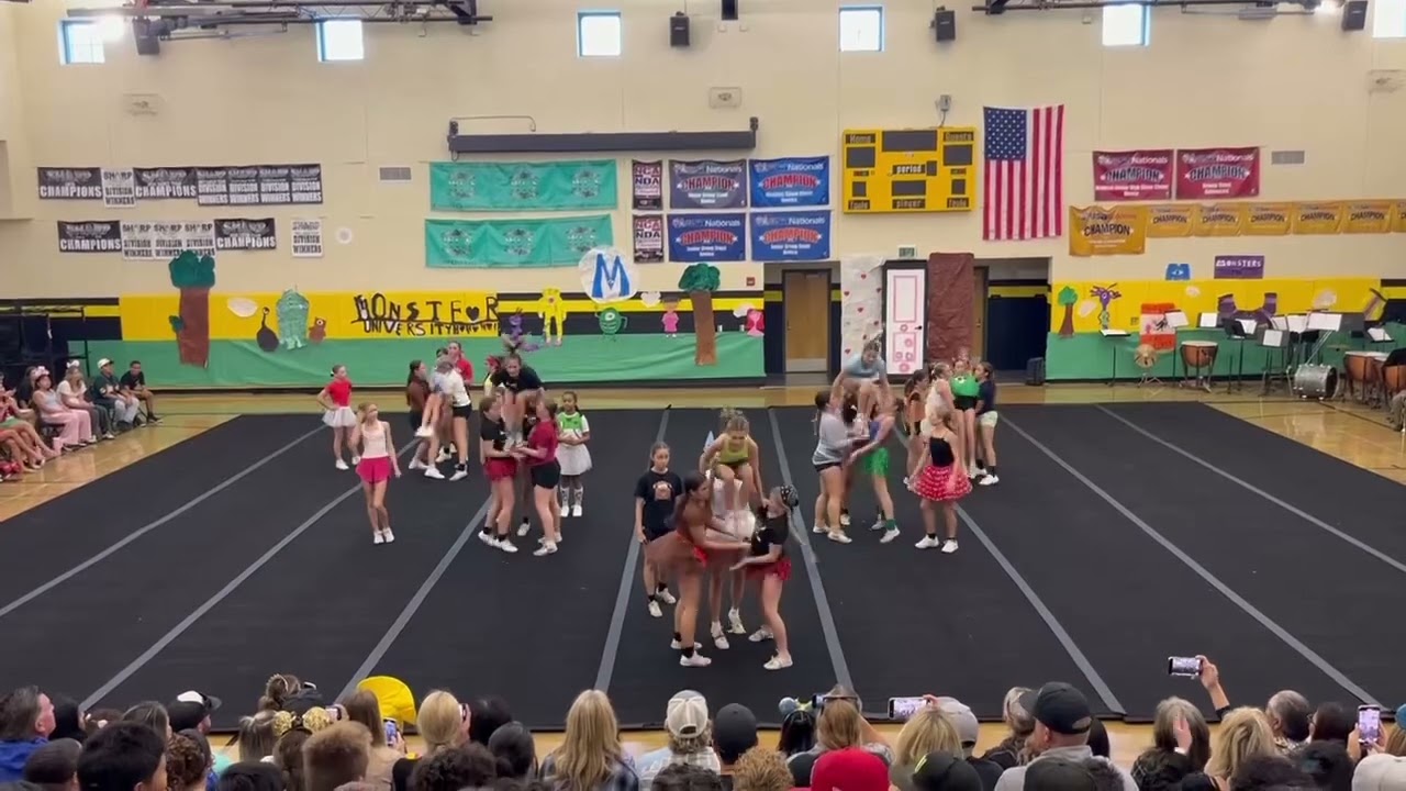 CLMS Cheer Disney inspired cheer routine for Disney Day Assemblies