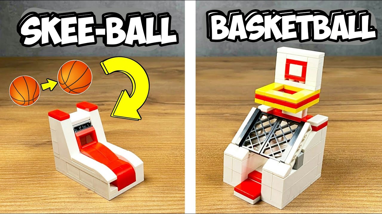 How to make a Lego Arcade Machines - Skeeball - Basketball