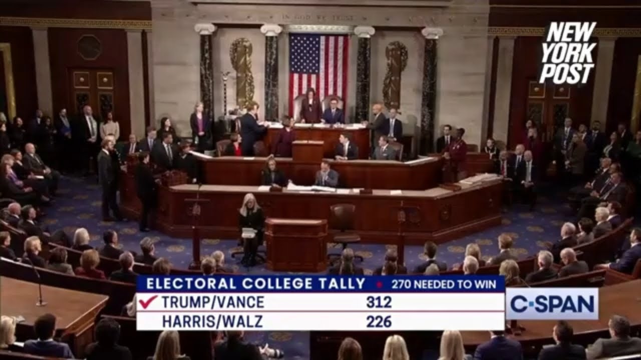 Kamala Harris announces final Electoral College vote confirming Trump’s election — and her loss