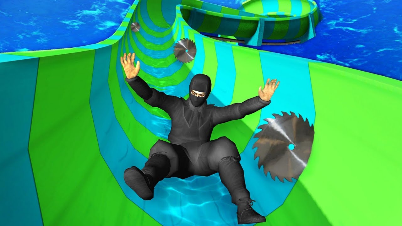 GTA 5 NINJA WATER RAGDOLLS - Water Slides 2 (Euphoria Ragdolls)